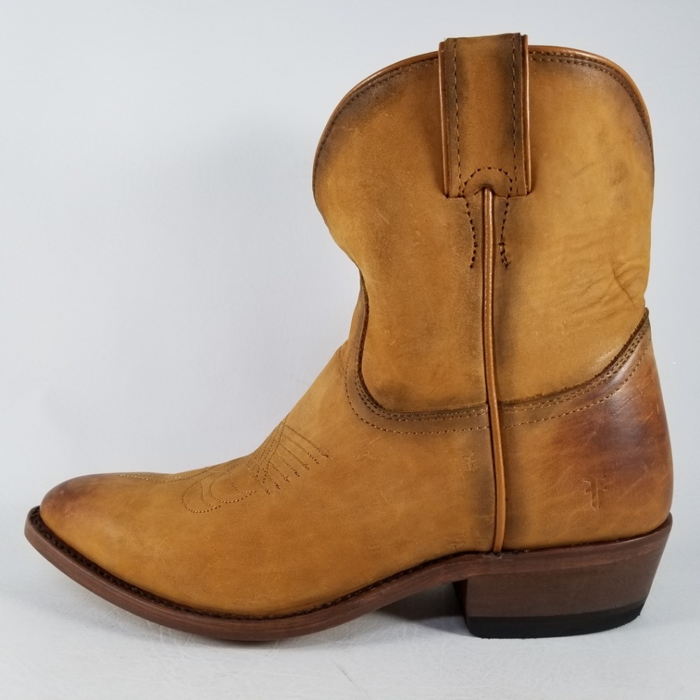 Frye Billy Short Western Leather Riding Boot - Picture 3 of 8